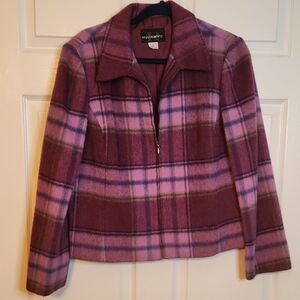 Requirements Plaid Zio Up Blazer - Purple and Pink